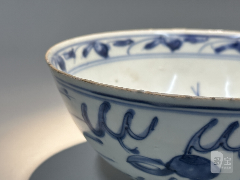 明万历 青花龙凤纹碗 - 图4